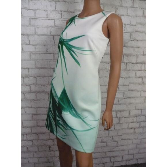 Catherine Malandrino Raffie Placid Palm Print Vback Shift Dress 6 NEW - Picture 9 of 12